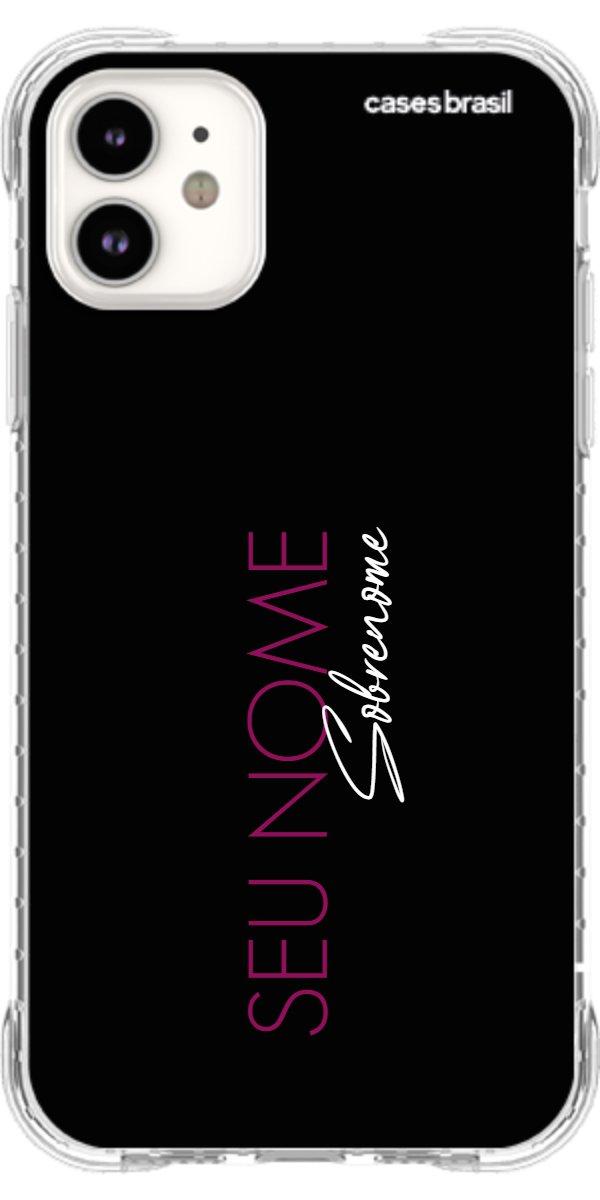 Capinha para Celular Monograma Vertical Pink