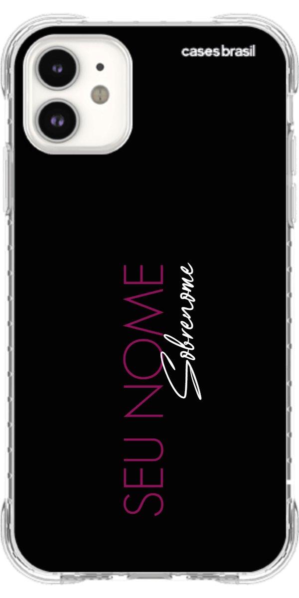Capinha para Celular Monograma Vertical Pink