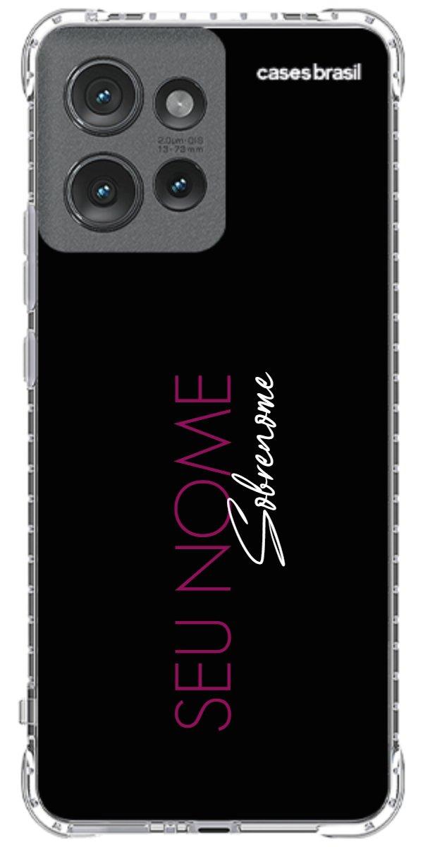 Capinha para Celular Monograma Vertical Pink