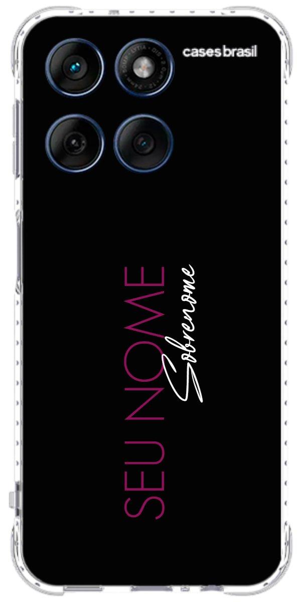 Capinha para Celular Monograma Vertical Pink