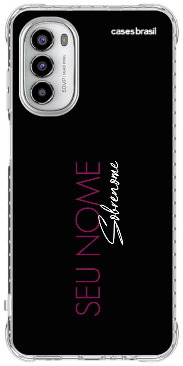 Capinha para Celular Monograma Vertical Pink