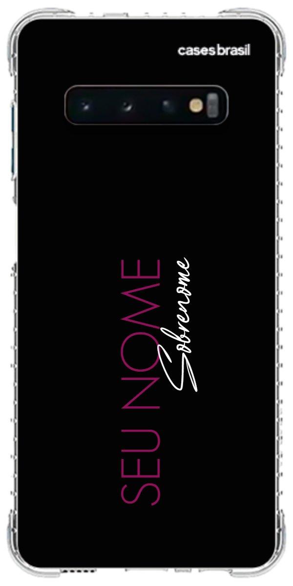 Capinha para Celular Monograma Vertical Pink