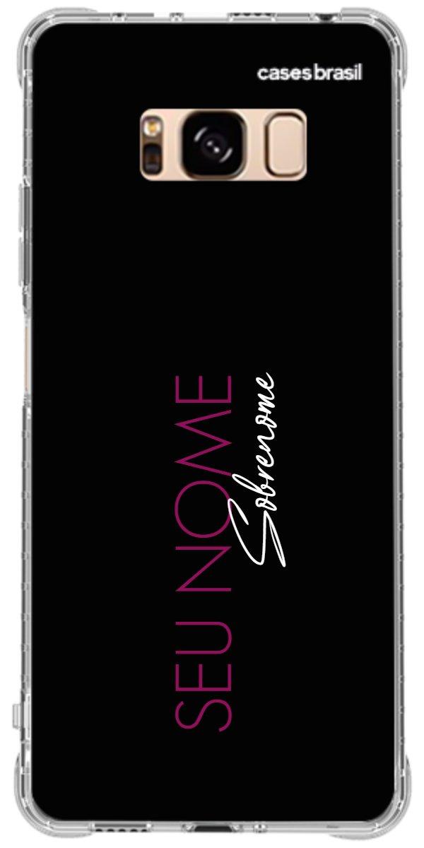 Capinha para Celular Monograma Vertical Pink