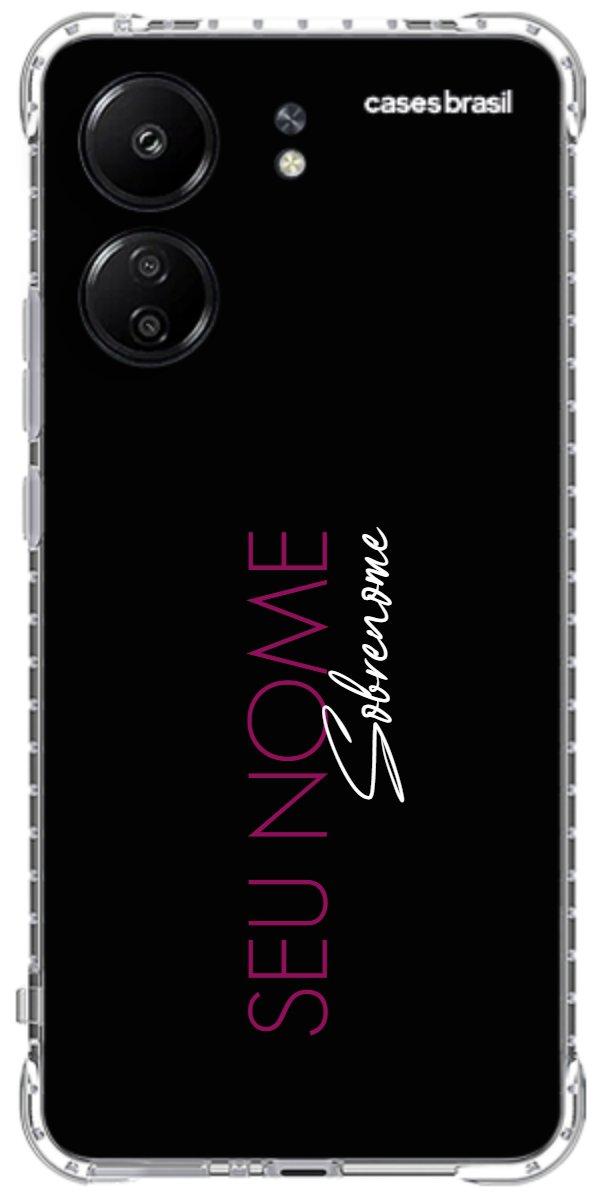 Capinha para Celular Monograma Vertical Pink