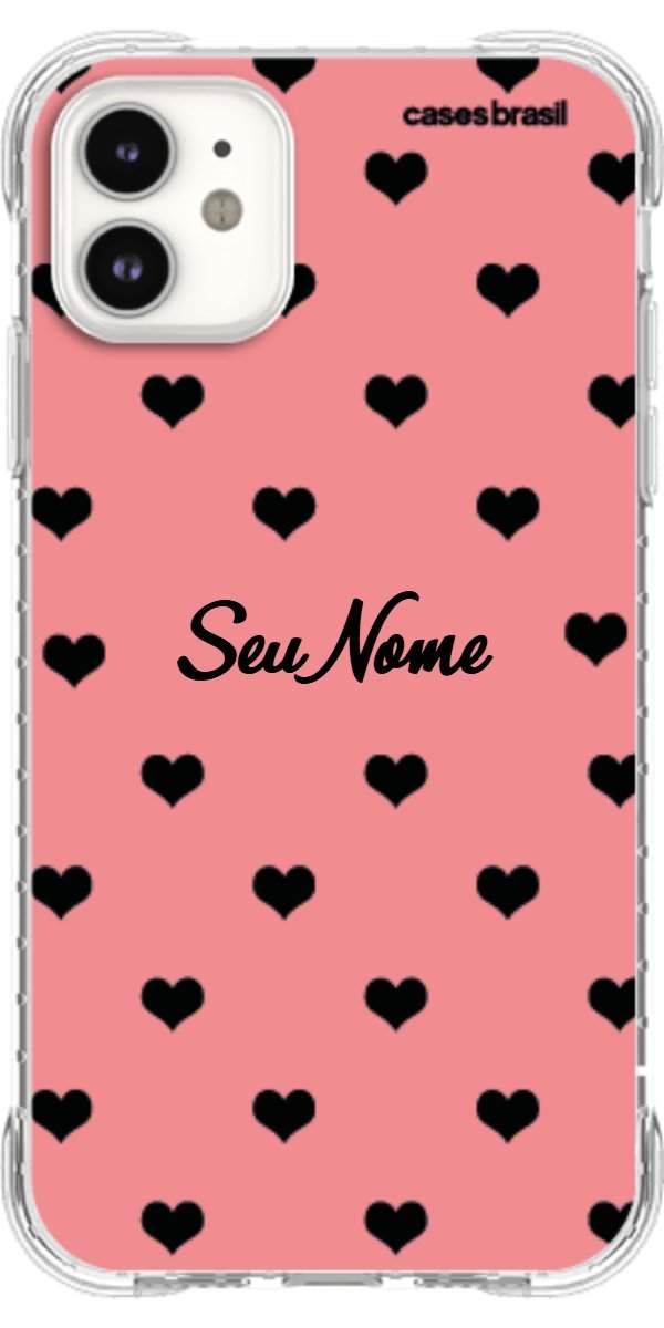 Capinha para Celular Corações Traçados Pink