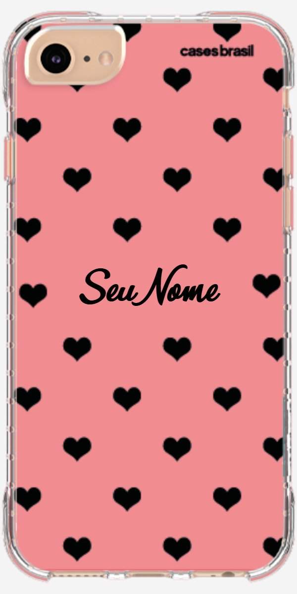 Capinha para Celular Corações Traçados Pink