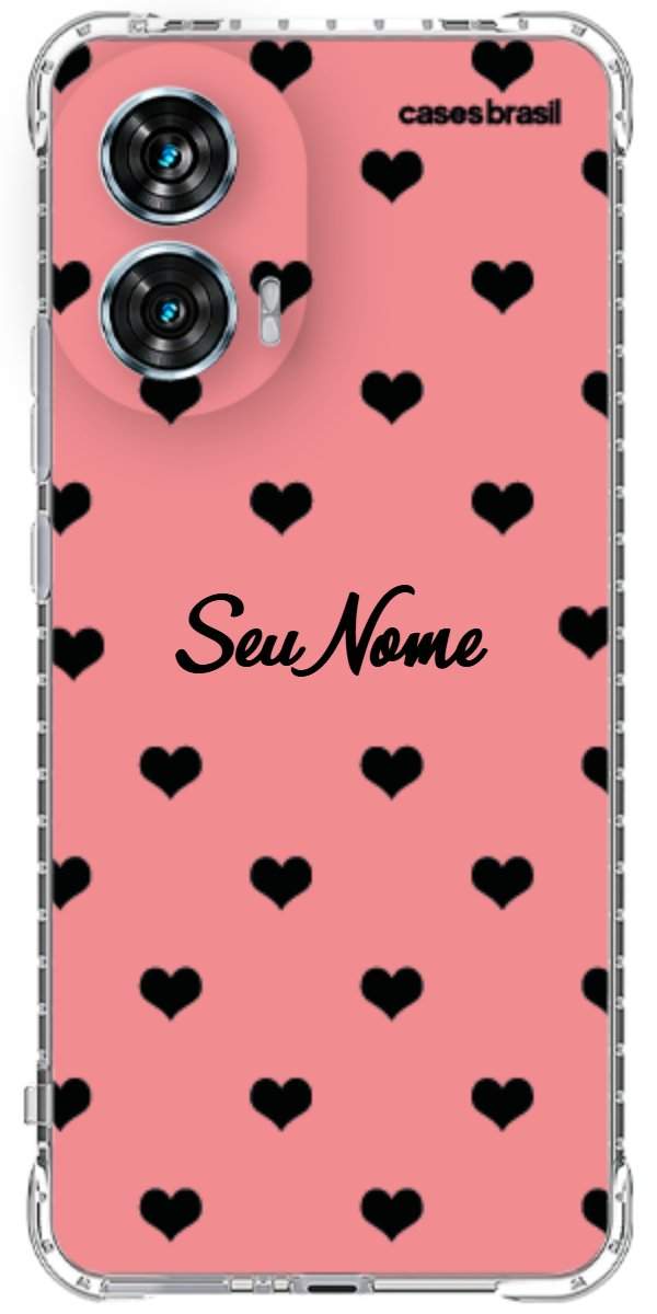 Capinha para Celular Corações Traçados Pink
