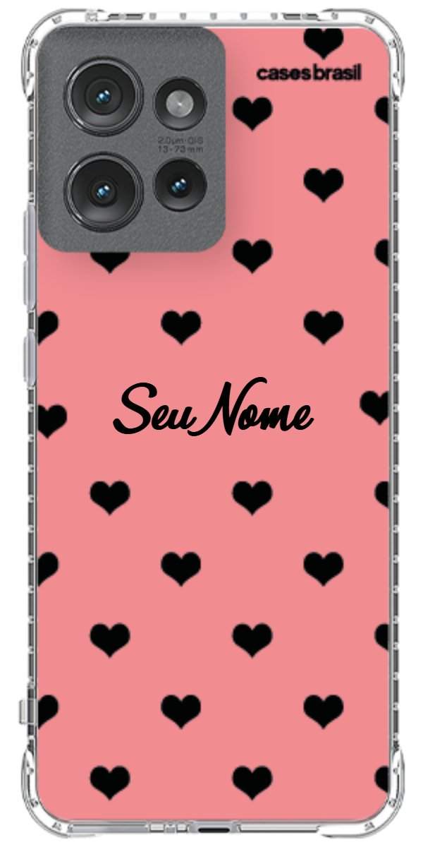 Capinha para Celular Corações Traçados Pink