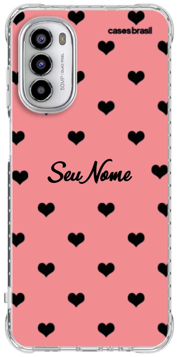 Capinha para Celular Corações Traçados Pink