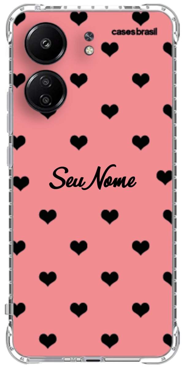 Capinha para Celular Corações Traçados Pink