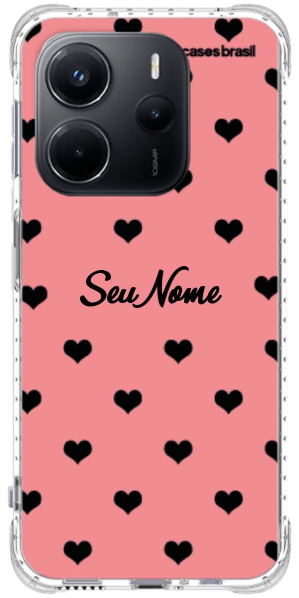 Capinha para Celular Corações Traçados Pink