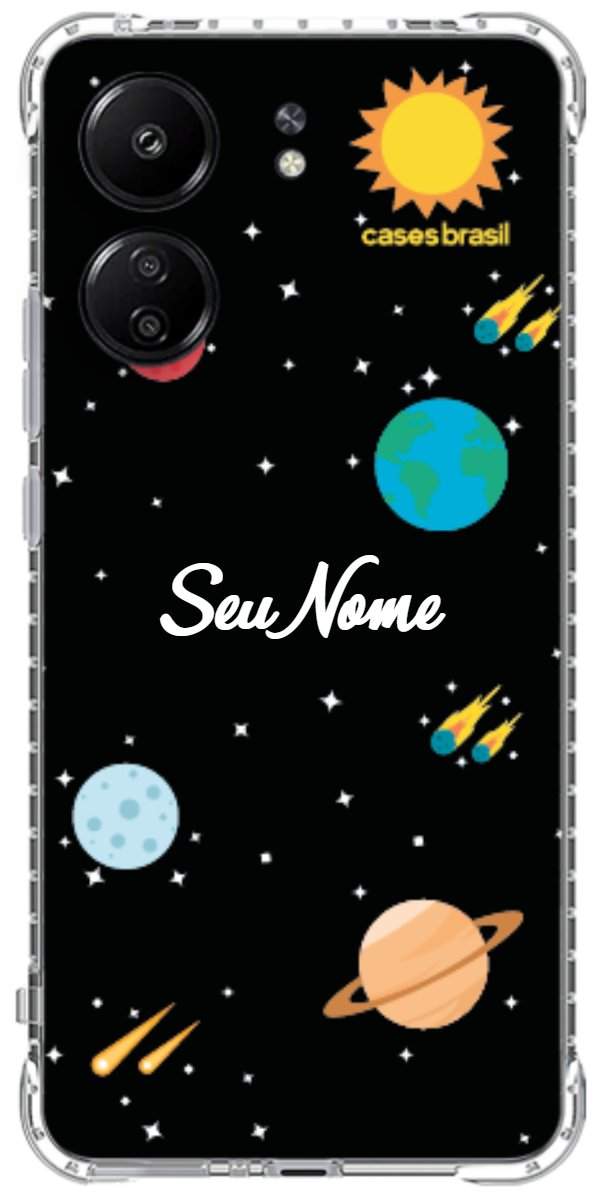 Capinha para Celular Sistema Solar Vintage