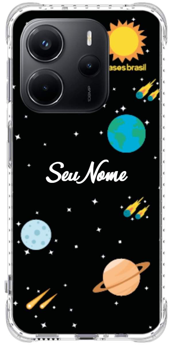 Capinha para Celular Sistema Solar Vintage