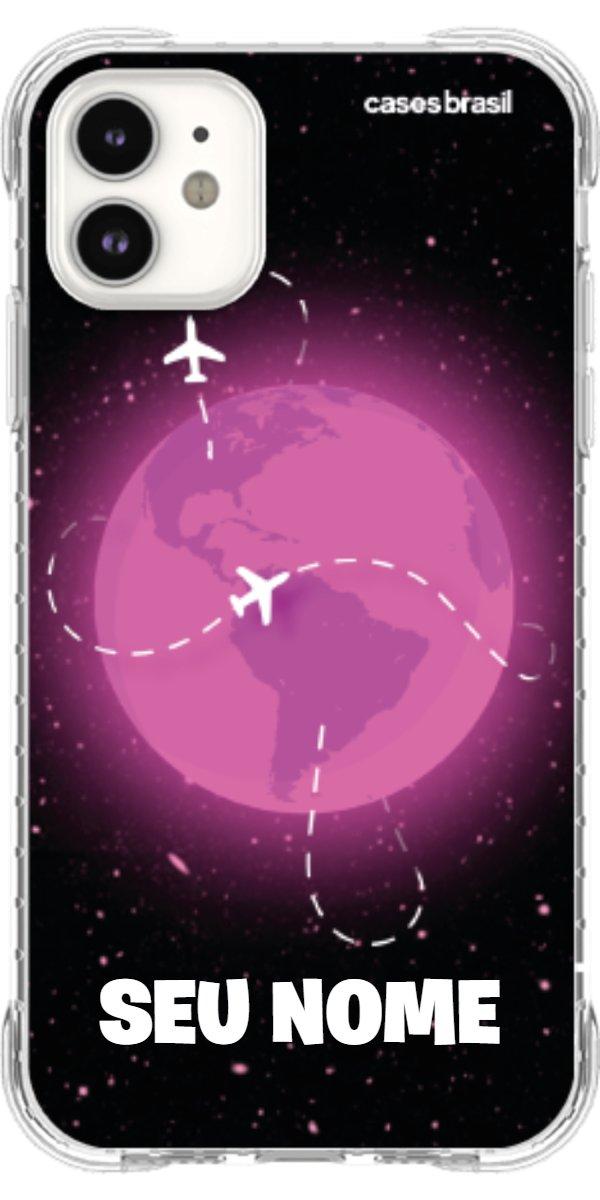 Capinha para Celular Viagem Espacial Pink