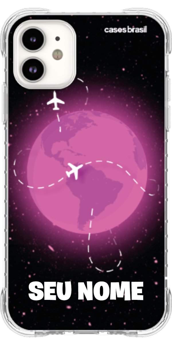 Capinha para Celular Viagem Espacial Pink