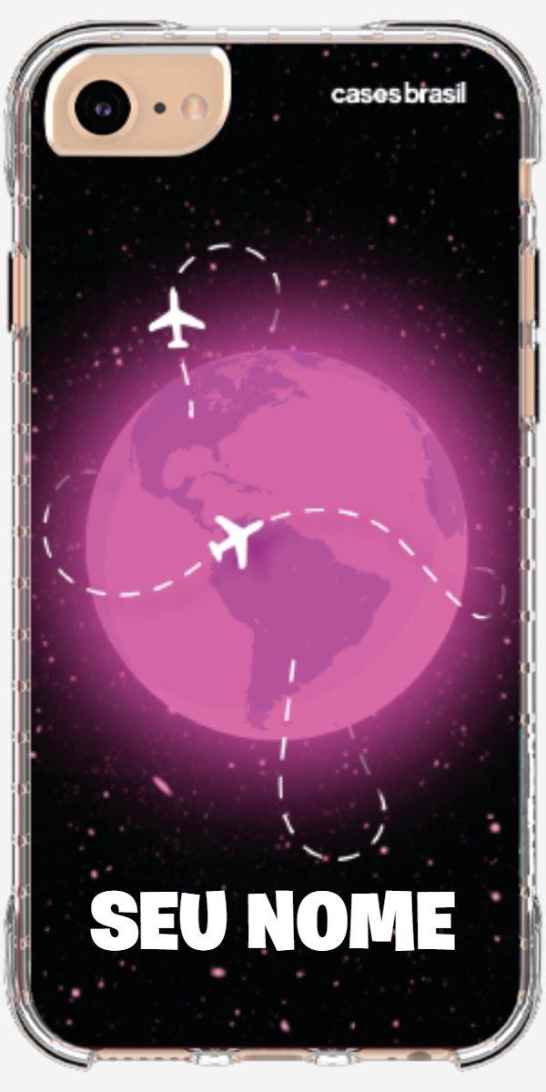 Capinha para Celular Viagem Espacial Pink