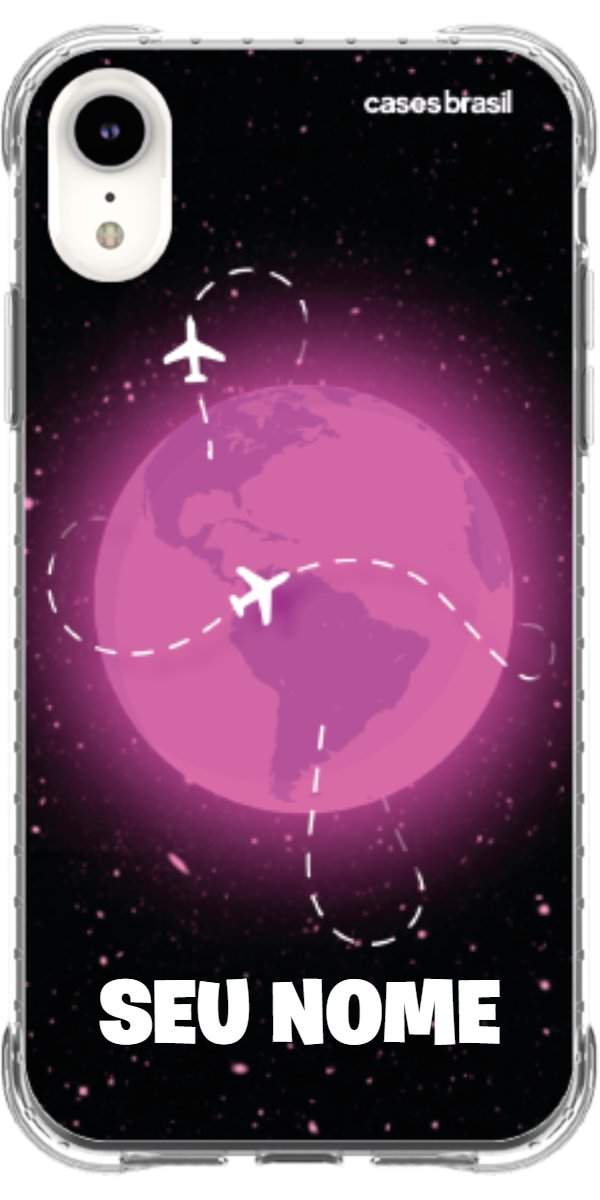 Capinha para Celular Viagem Espacial Pink