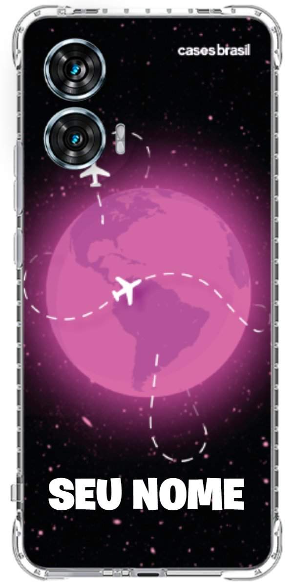 Capinha para Celular Viagem Espacial Pink