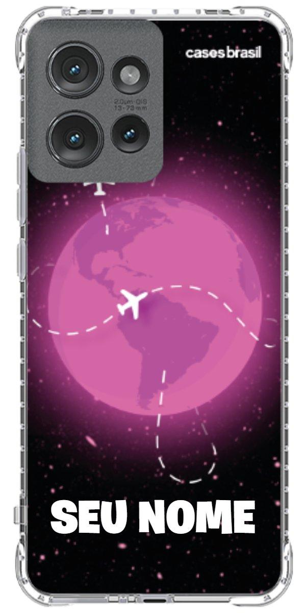 Capinha para Celular Viagem Espacial Pink