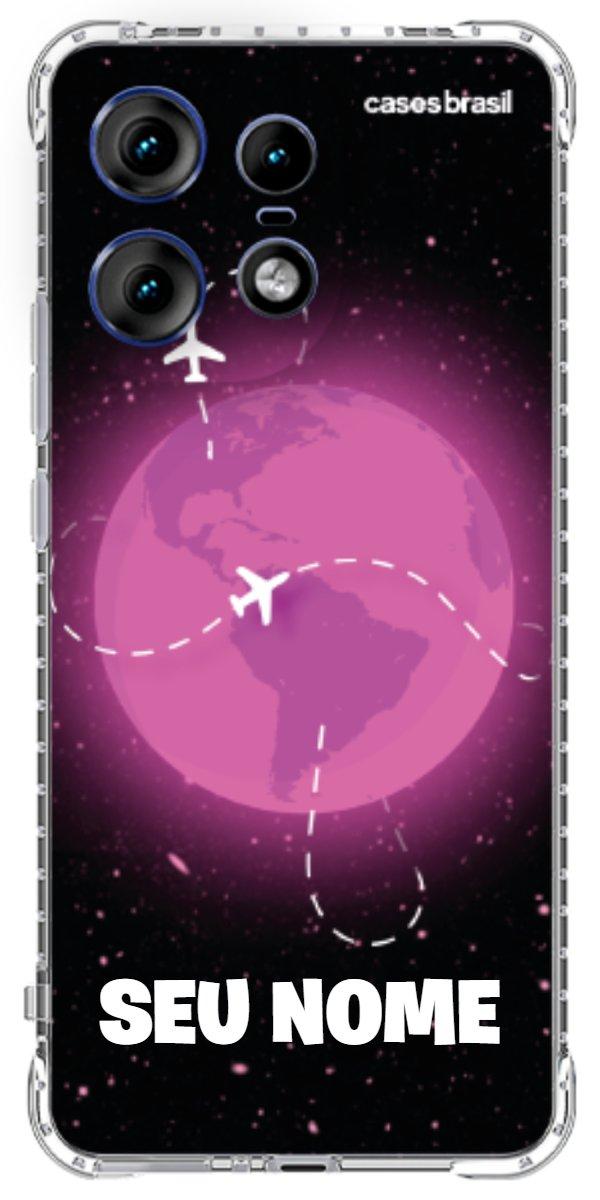 Capinha para Celular Viagem Espacial Pink