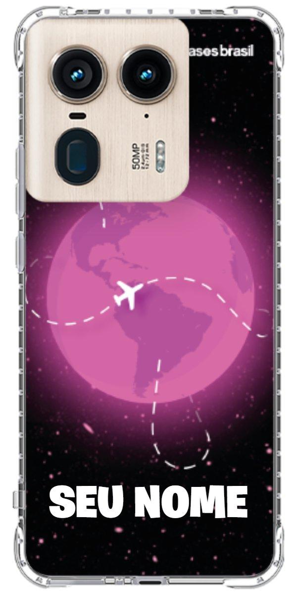 Capinha para Celular Viagem Espacial Pink