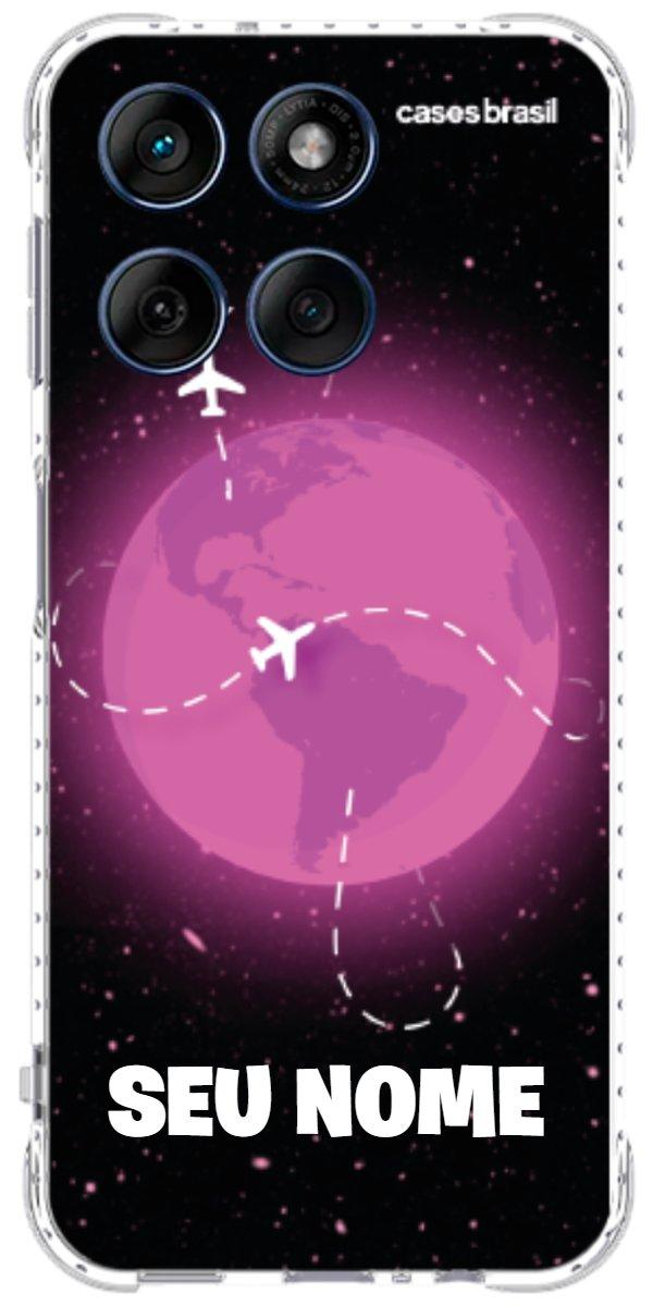 Capinha para Celular Viagem Espacial Pink