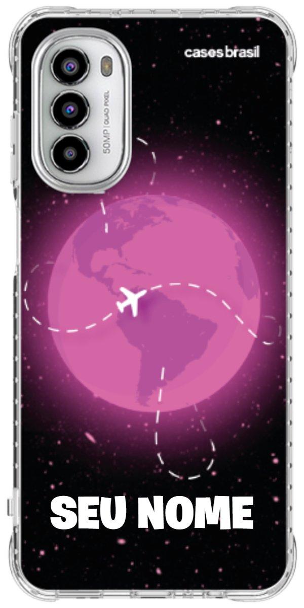 Capinha para Celular Viagem Espacial Pink