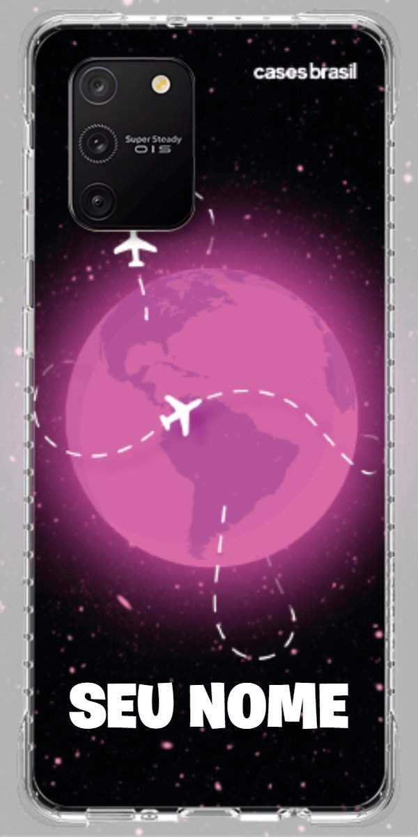 Capinha para Celular Viagem Espacial Pink