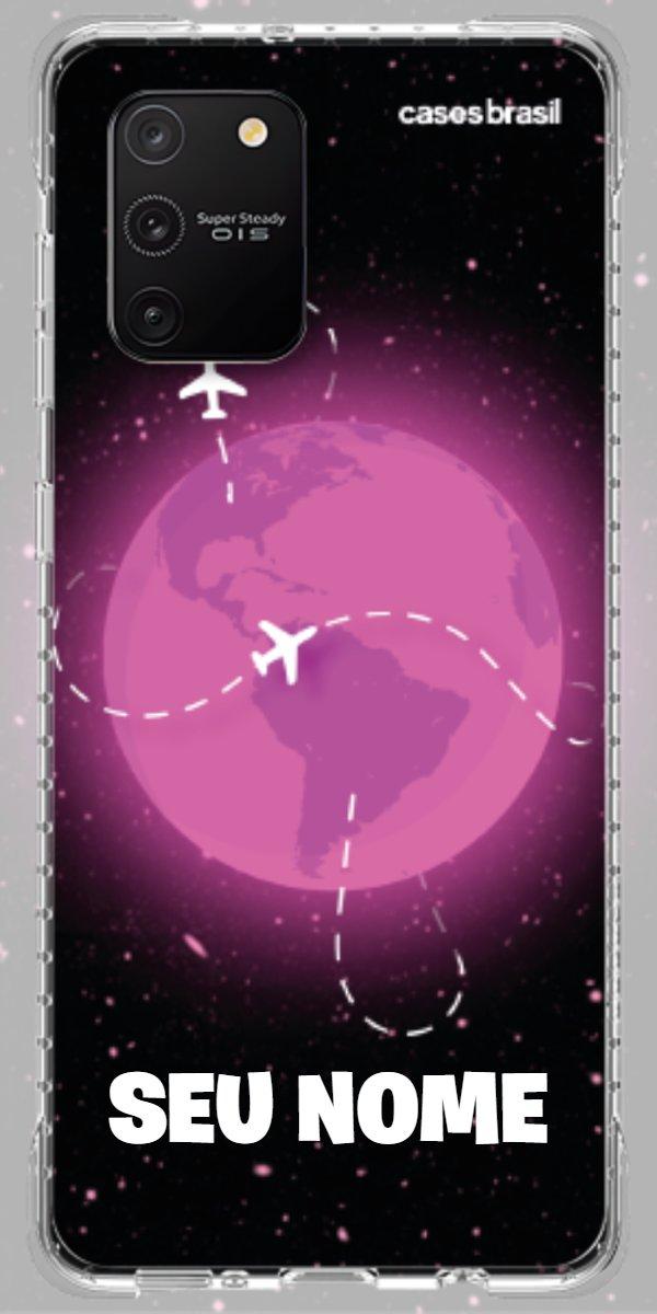 Capinha para Celular Viagem Espacial Pink
