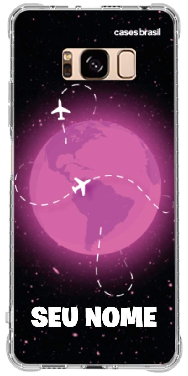 Capinha para Celular Viagem Espacial Pink