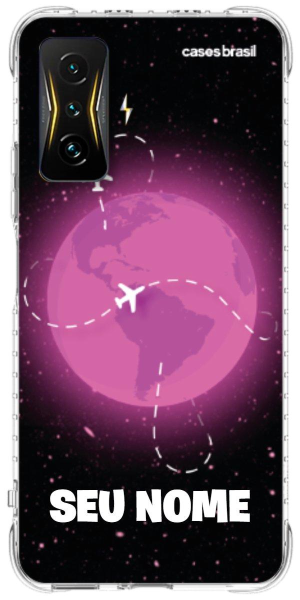Capinha para Celular Viagem Espacial Pink