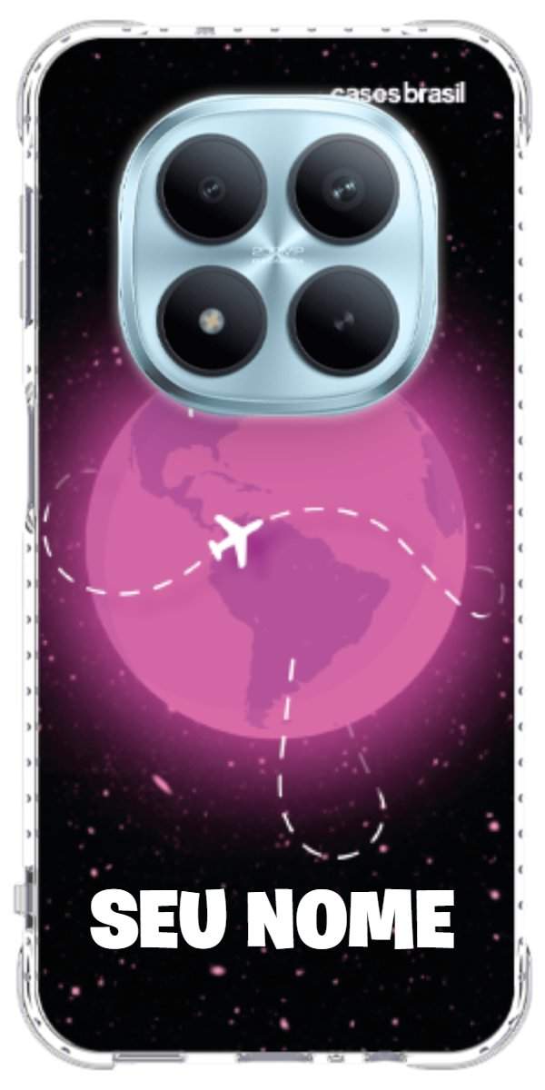 Capinha para Celular Viagem Espacial Pink