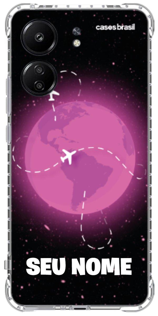 Capinha para Celular Viagem Espacial Pink