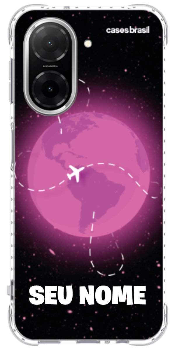 Capinha para Celular Viagem Espacial Pink