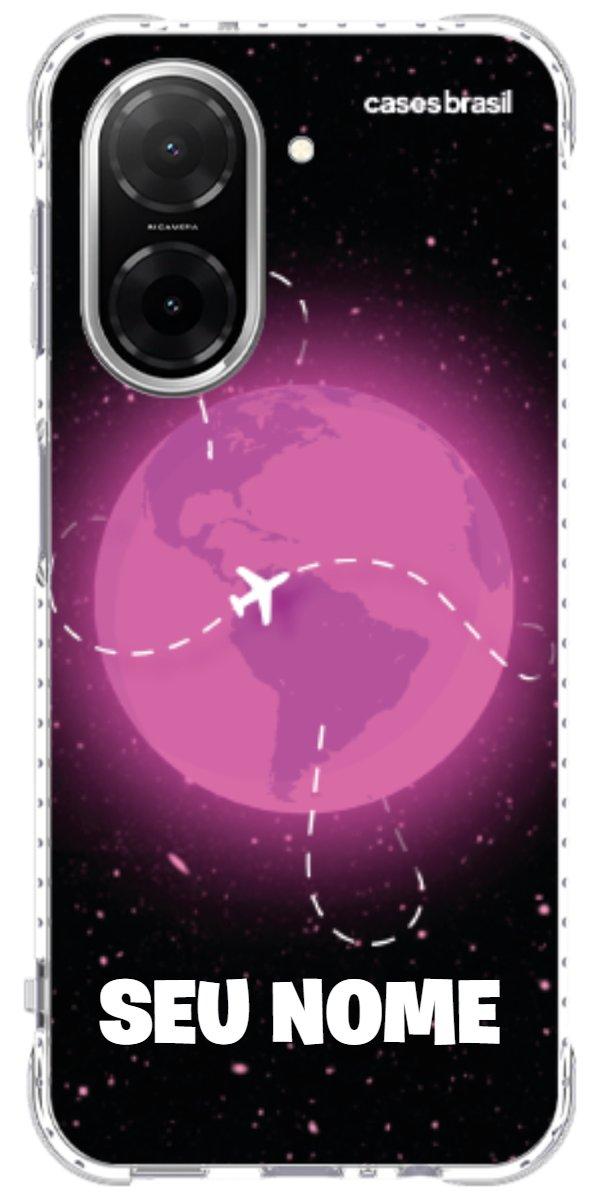 Capinha para Celular Viagem Espacial Pink
