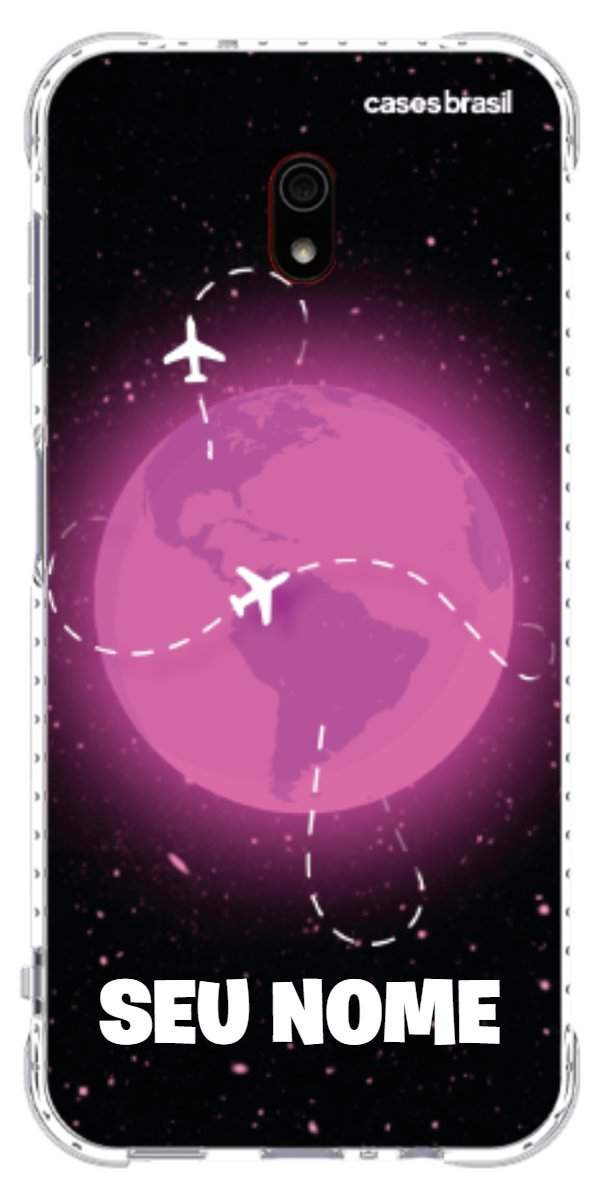 Capinha para Celular Viagem Espacial Pink