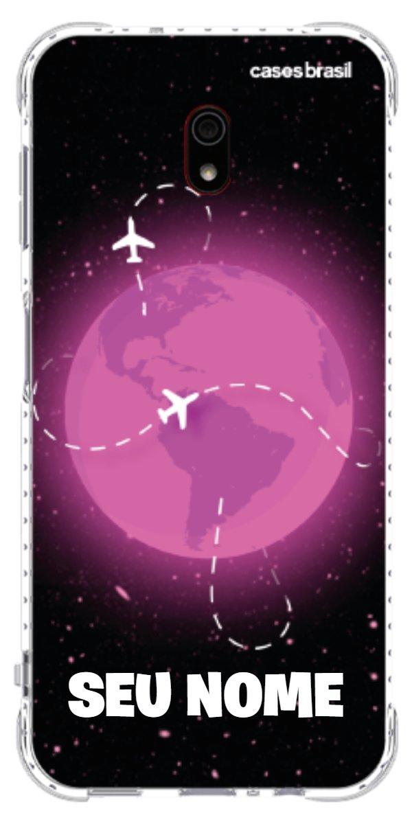 Capinha para Celular Viagem Espacial Pink