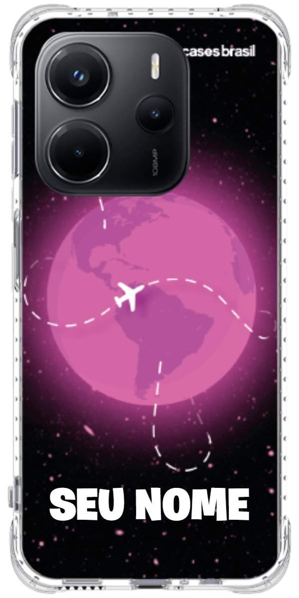 Capinha para Celular Viagem Espacial Pink