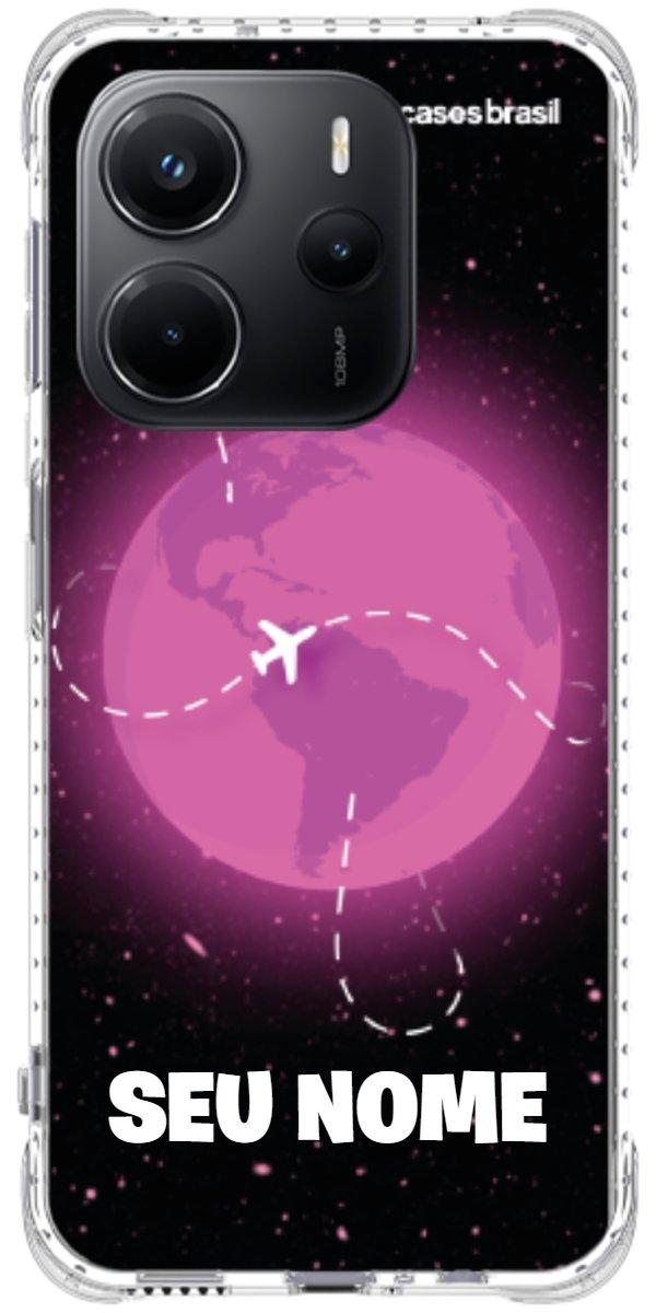 Capinha para Celular Viagem Espacial Pink