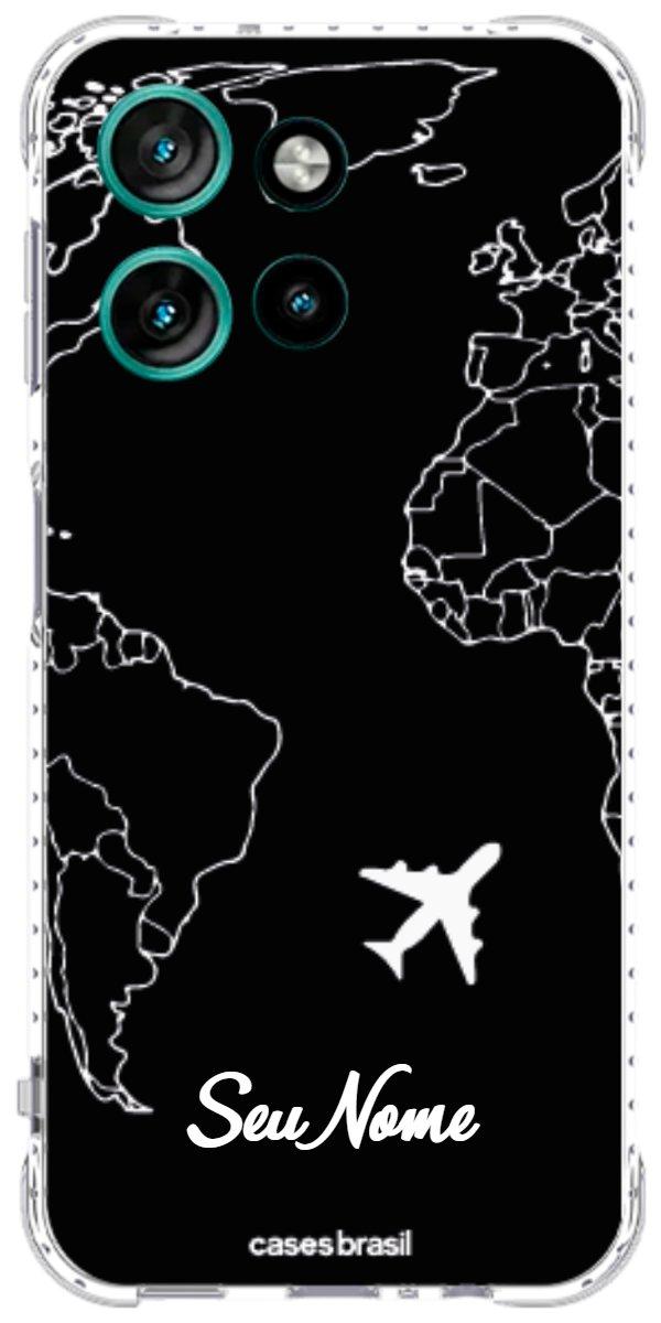 Capinha para Celular Rota do Mundo Black