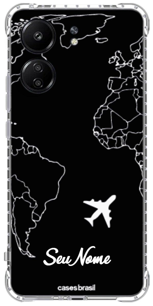 Capinha para Celular Rota do Mundo Black