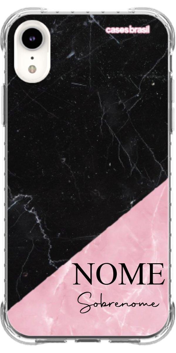Capinha para Celular Mármore Duo Pink & Black