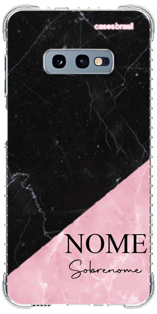 Capinha para Celular Mármore Duo Pink & Black