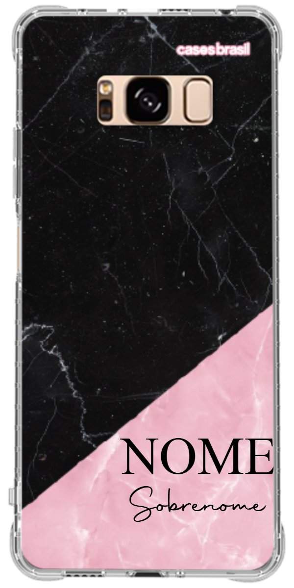 Capinha para Celular Mármore Duo Pink & Black