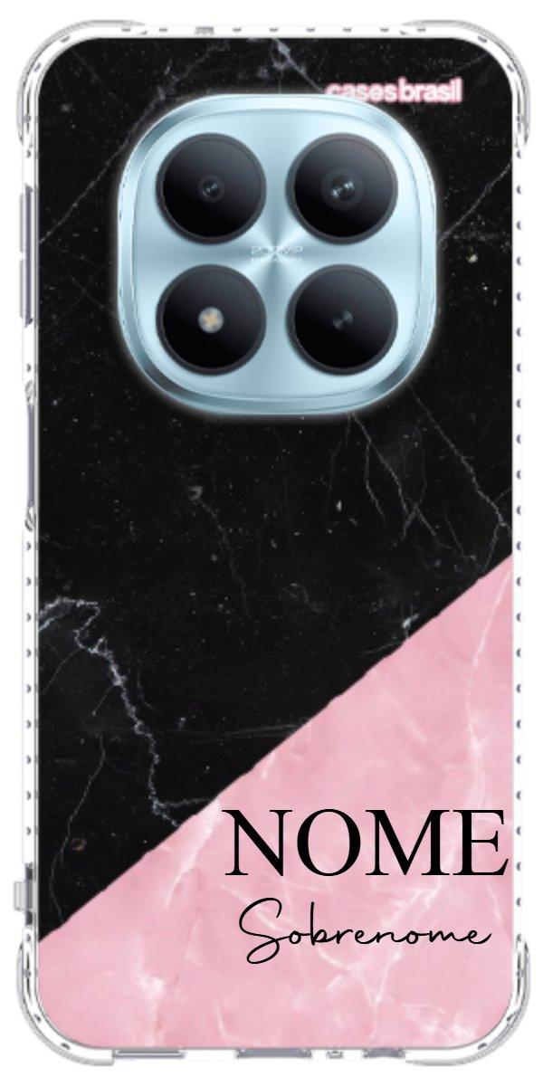 Capinha para Celular Mármore Duo Pink & Black