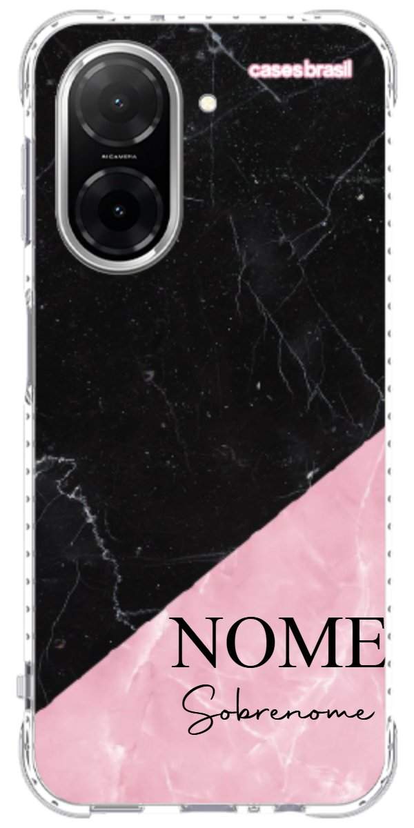 Capinha para Celular Mármore Duo Pink & Black