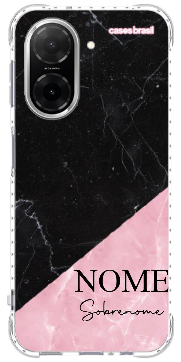 Capinha para Celular Mármore Duo Pink & Black