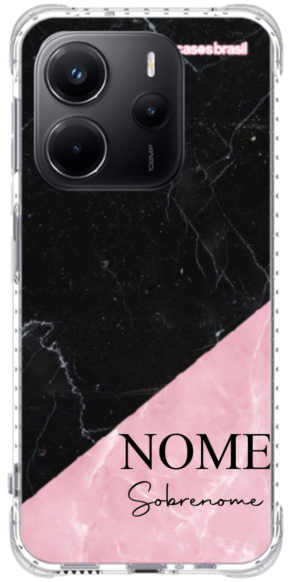 Capinha para Celular Mármore Duo Pink & Black