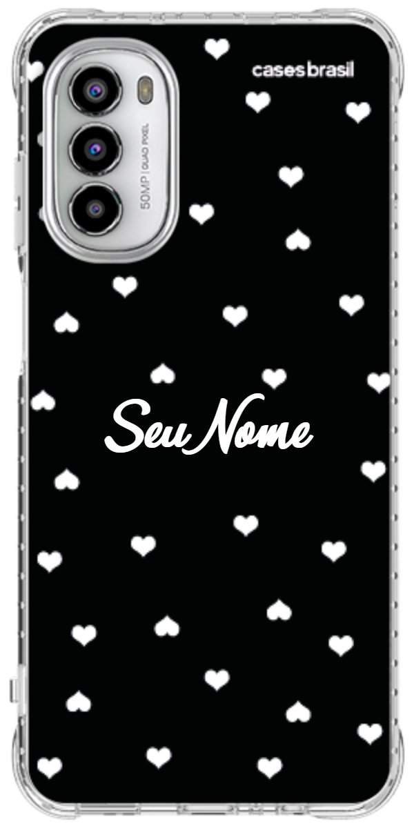 Capinha para Celular Corações Minimalistas Black