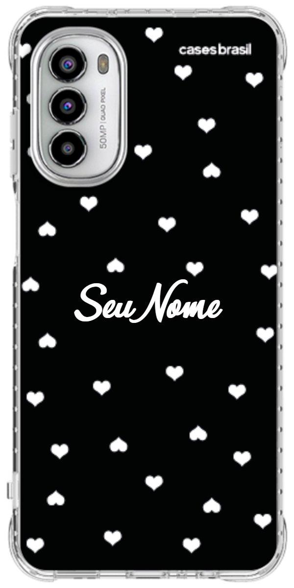 Capinha para Celular Corações Minimalistas Black